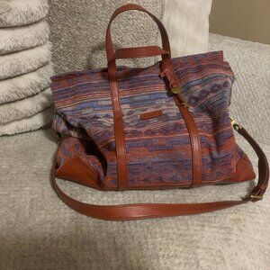 Orange Leather Fossil Bag